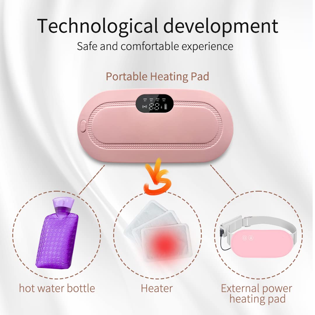 Menstrual Heating Pad Smart Warm Belt Relief Waist Pain Cramps Vibrating Abdominal Massager Electric Waist Belt Device