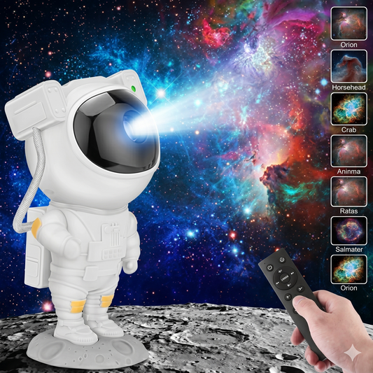 Astronaut Space Galaxy Projector Light – Star & Nebula Night Lamp with Timer | Kids Bedroom Decorative Lamp