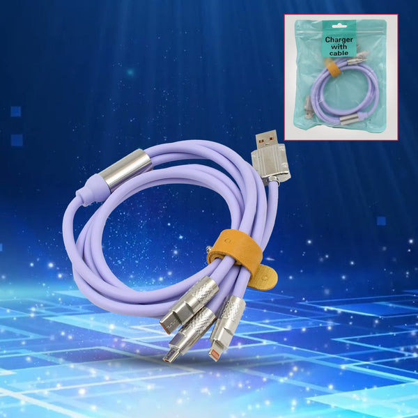 3-in-1 Super Fast Charging Cable | Type-C, Micro USB & Lightning